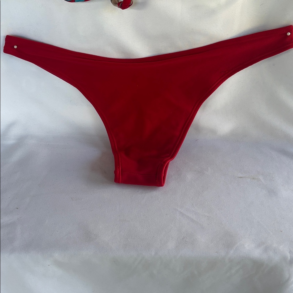 VINTAGE 1980’s BRAZILIAN THONG BIKINI SET - MULTICOLOR G/L - Picture 5 of 11